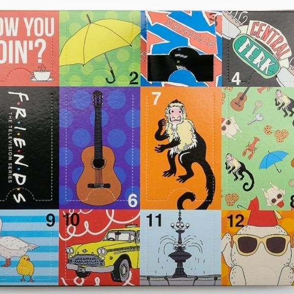 NEW F•R•I•E•N•D•S Friends Themed 12 Days of Socks Gift Set Sock Size 10-13 NWT - Picture 5 of 5